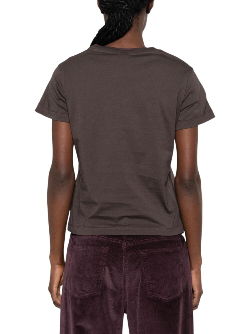 Brown Logo Crew Neck T-Shirt