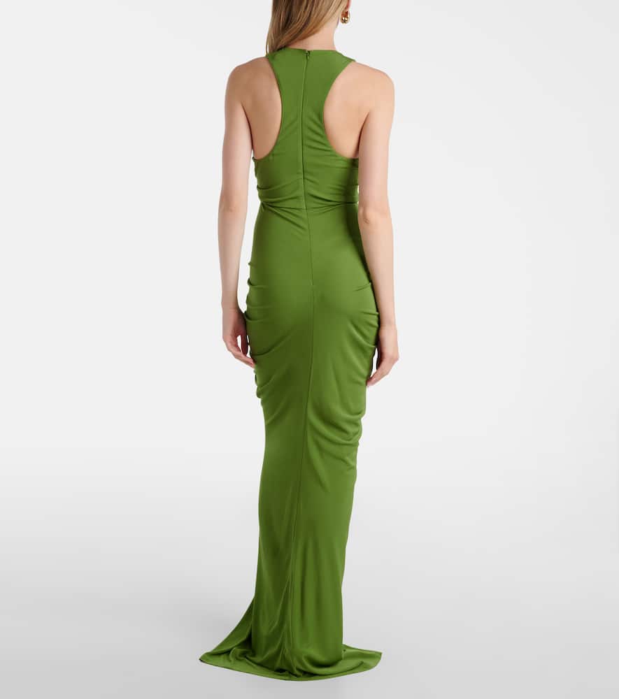 Vivenda draped jersey maxi dress