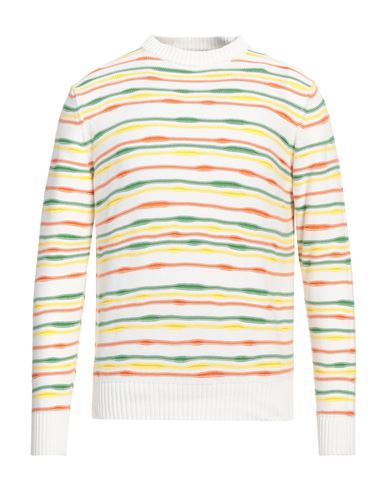 Man Sweater White Size 40 Cotton