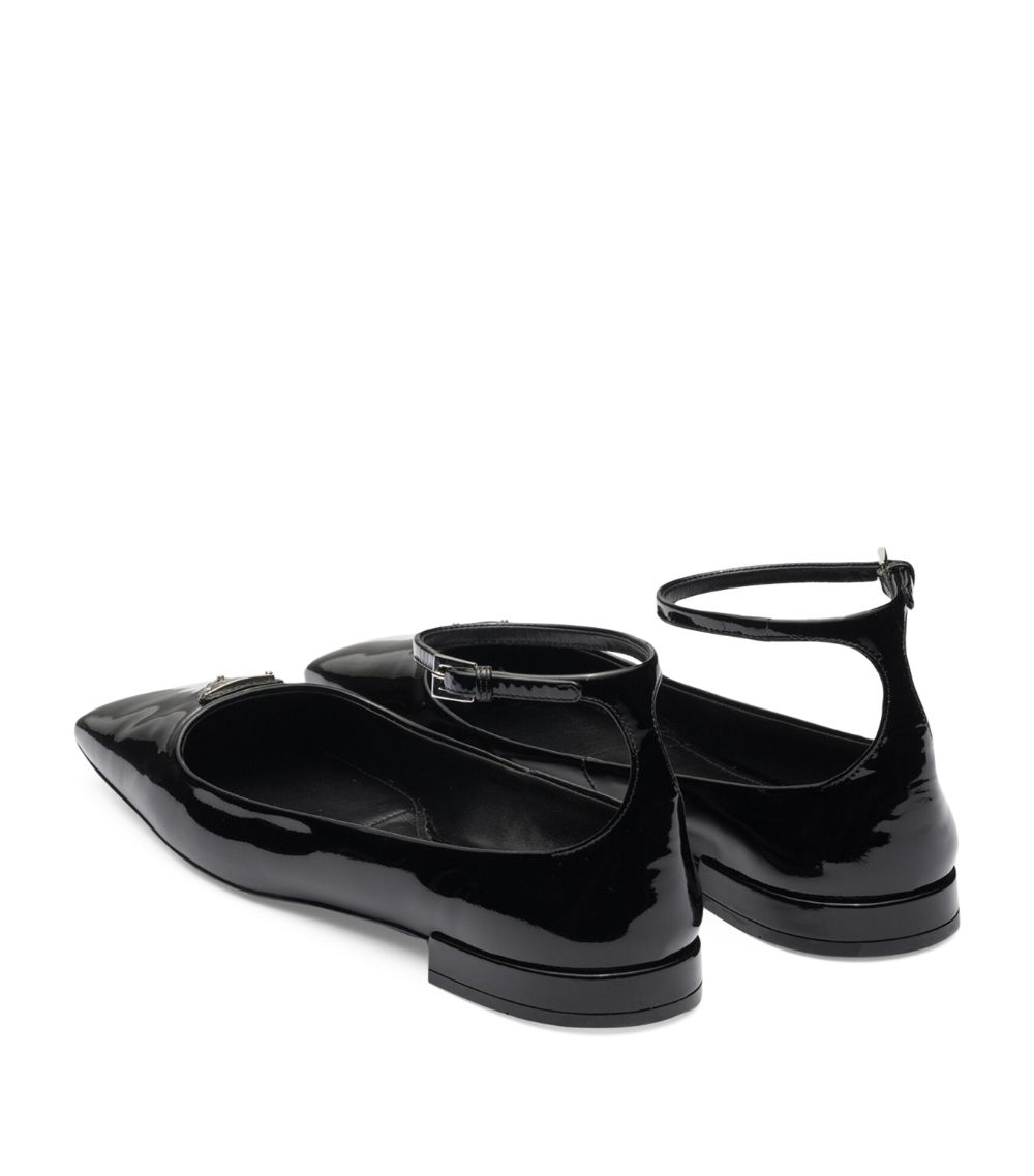 Patent Leather Triangle Flats