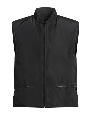 Man Vest Black Size 36 Polyester