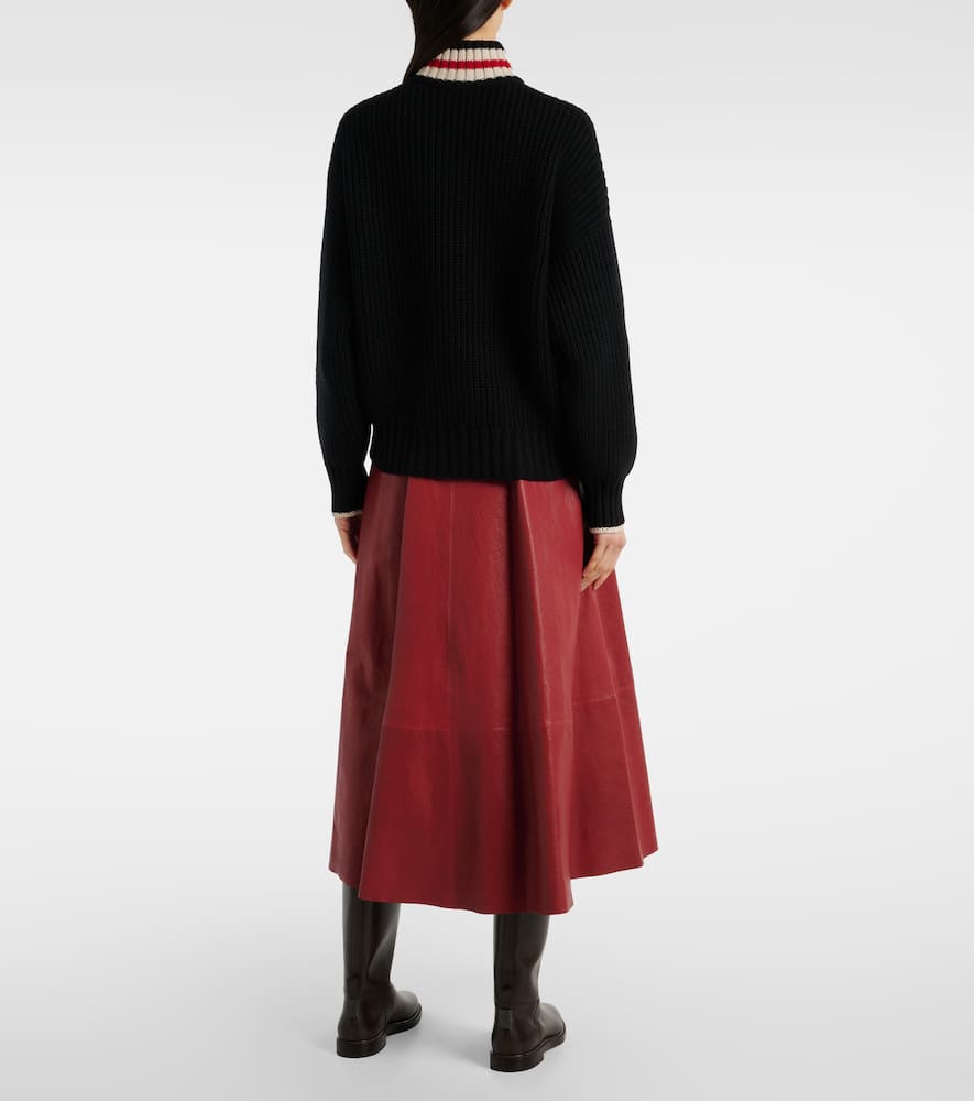 Wool half-zip sweater