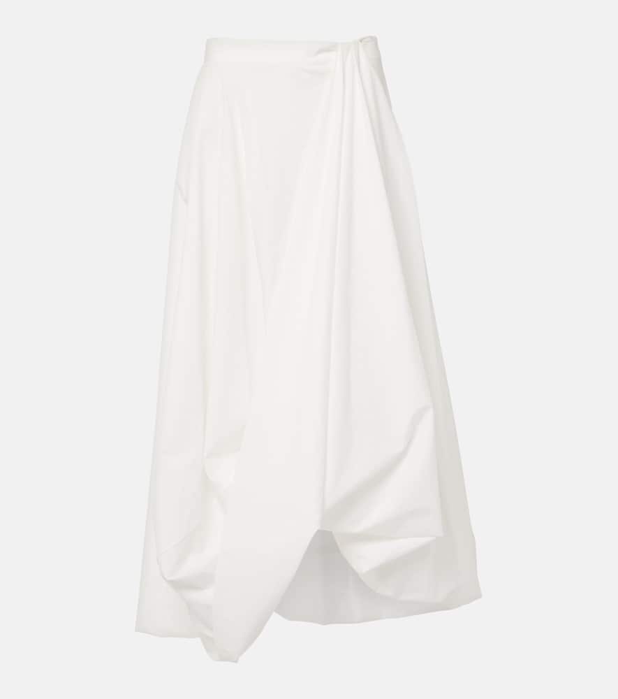 Cotton-blend maxi skirt