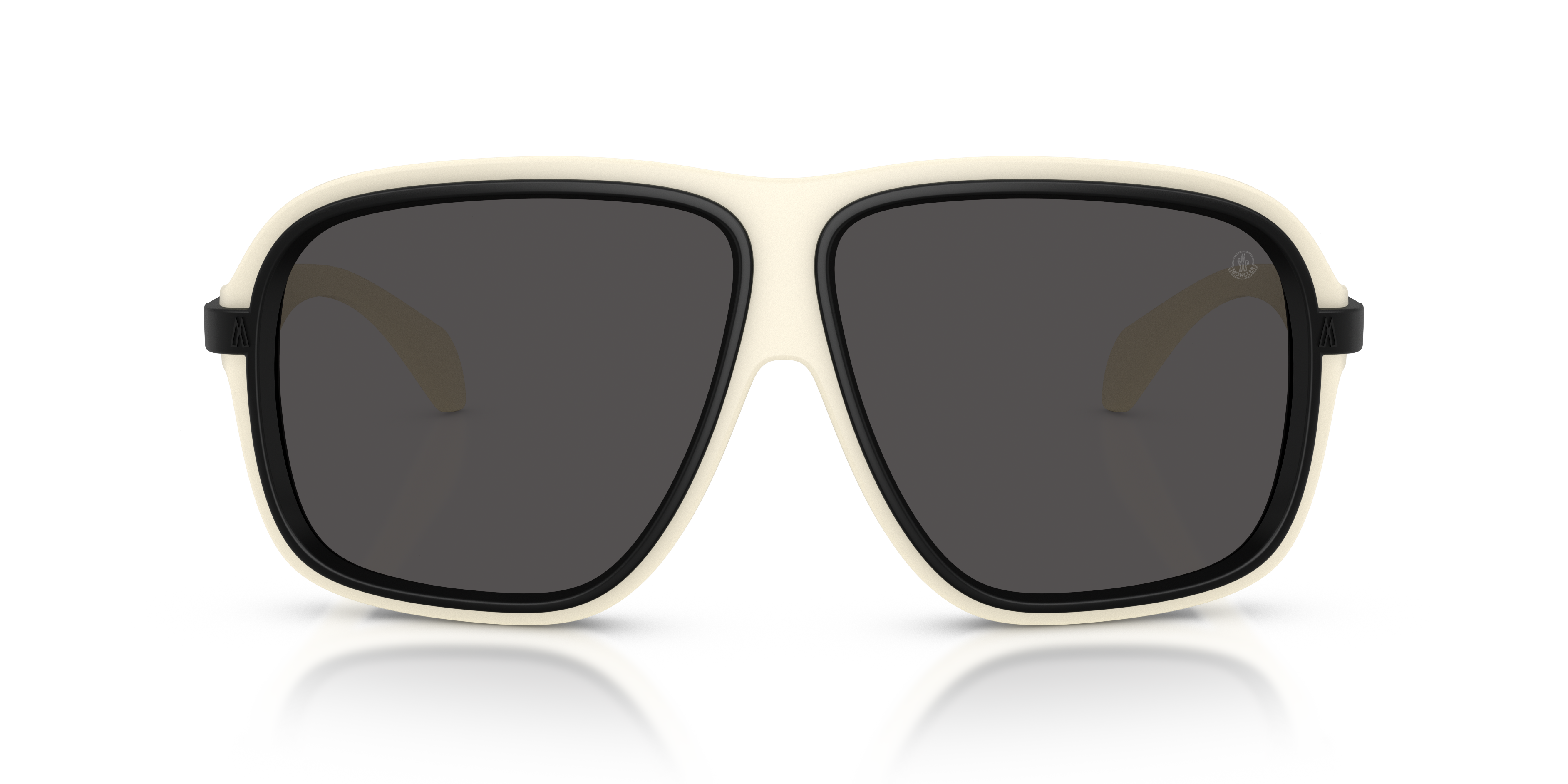 Moncler Unisex Moncler ME8011U TWOTONE 500287 Sunglasses Injected White Grey Squared Norma