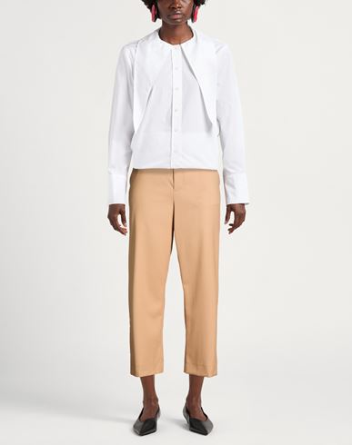 Woman Pants Camel Size 10 Wool, Polyester