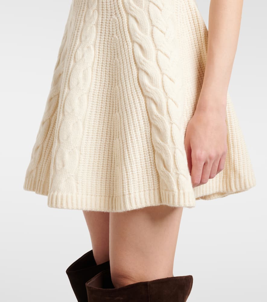 Charade cable-knit wool-blend minidress