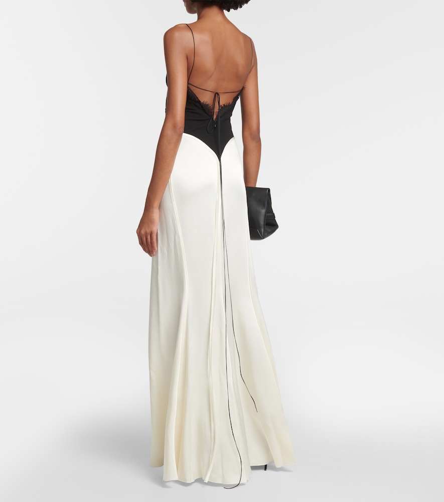 Satin lace gown