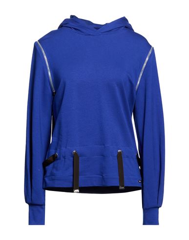 Woman Sweatshirt Blue Size 4 Cotton, Elastane