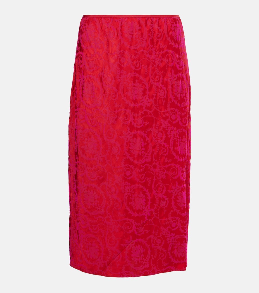 Printed pencil skirt