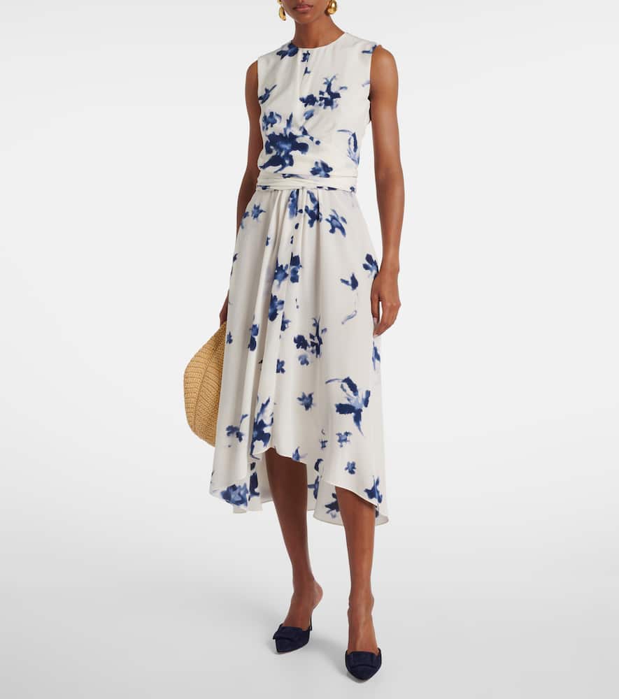Penny floral silk wrap dress