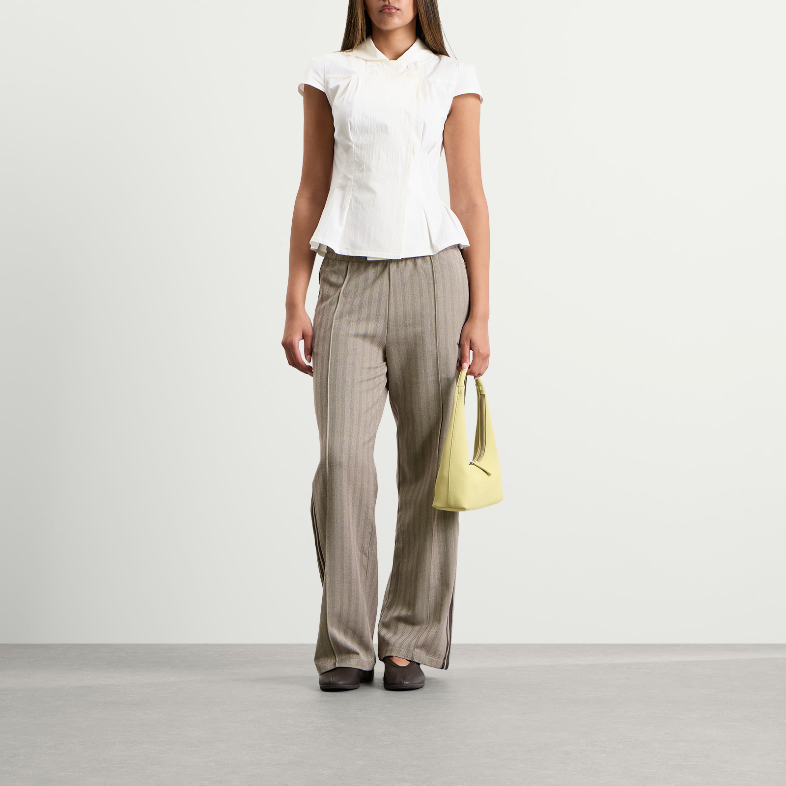Women's Tweed Track Pant Light Brown