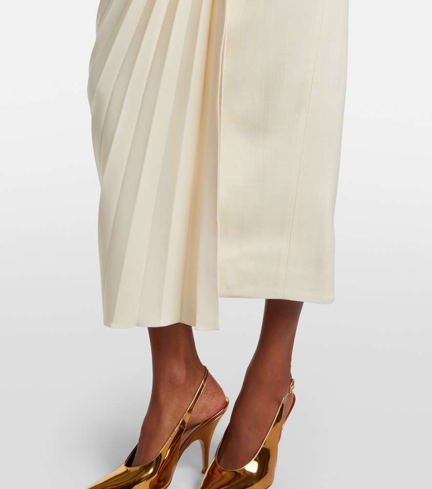 Pleated midi skirt