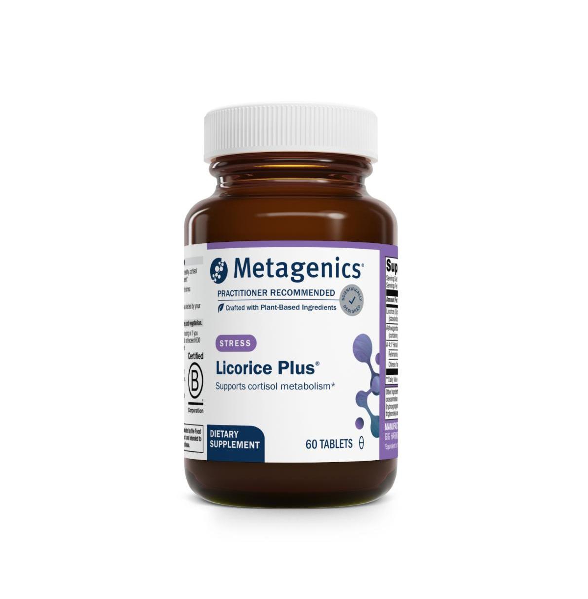 Licorice Plus Cortisol and Stress Support Supplement with Licorice Root, Ashwagandha, Rehmannia and Chinese Yam 60 Tablets