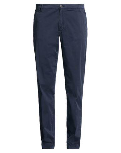 Man Pants Navy Size 42 Cotton, Elastane