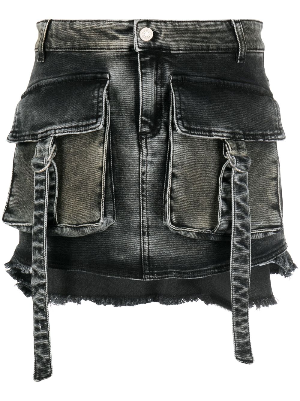 Asymmetric-hem skirt - Grey