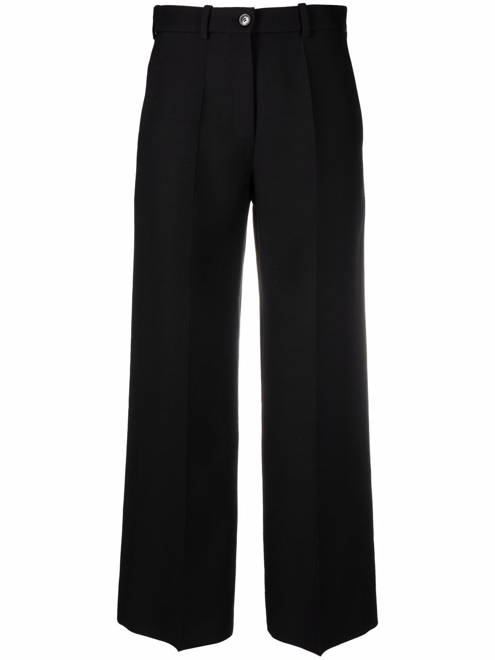 Tailored wide-leg trousers - Black