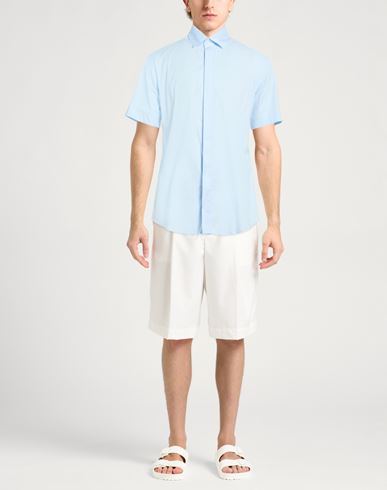 Man Shirt Sky blue Size 1 Cotton, Polyamide, Elastane