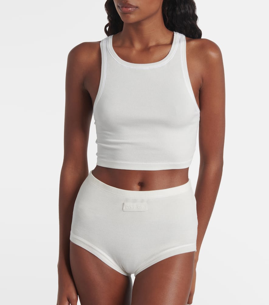 Pamela cotton-blend tank top