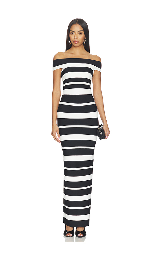 Herve Leger The Kiva Gown in Black,White. - M also in XXS