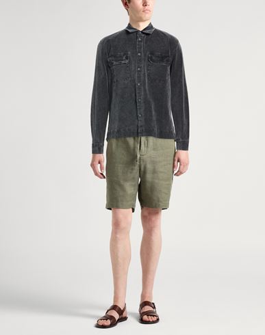 Man Shirt Charcoal Size L Cotton