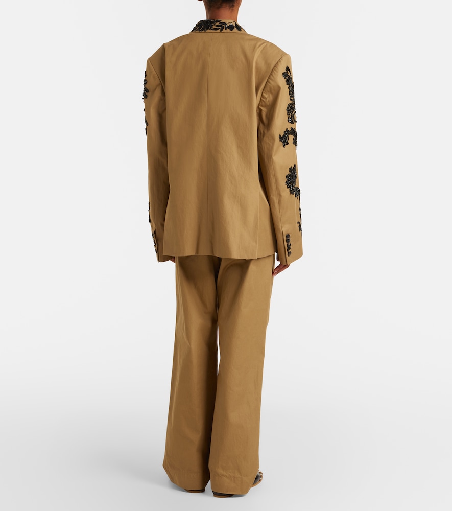 Cotton wide-leg pants