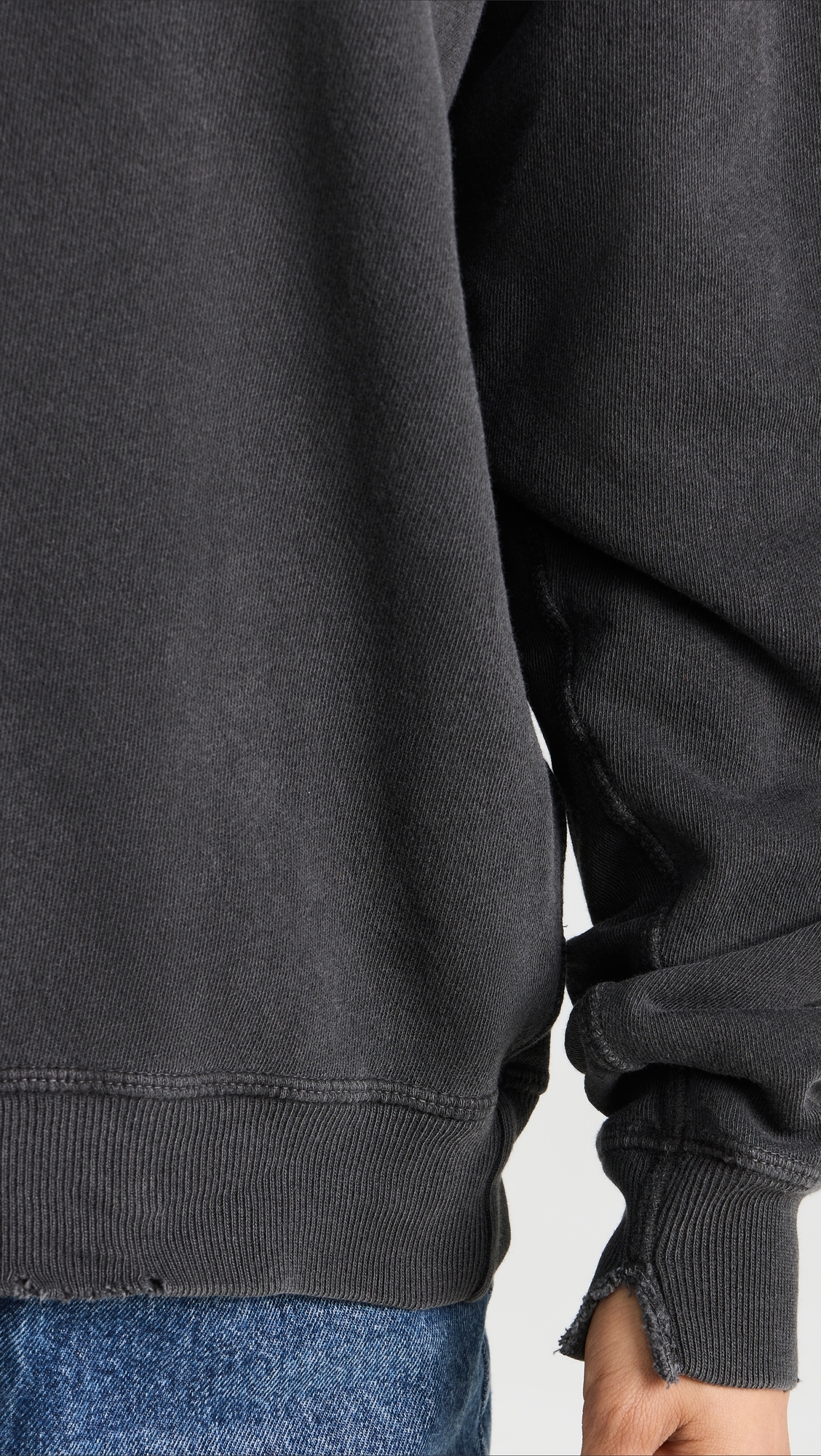 The College Sweatshirt Washed Black