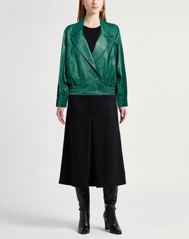 Woman Jacket Emerald green Size M Viscose