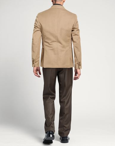 Man Blazer Camel Size 38 Cotton, Linen