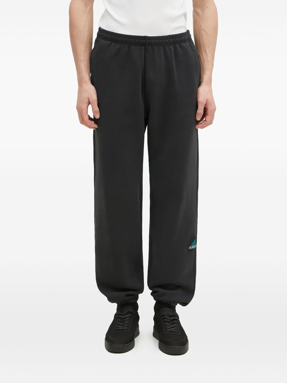 Adidas stretch-cotton track pants - Black