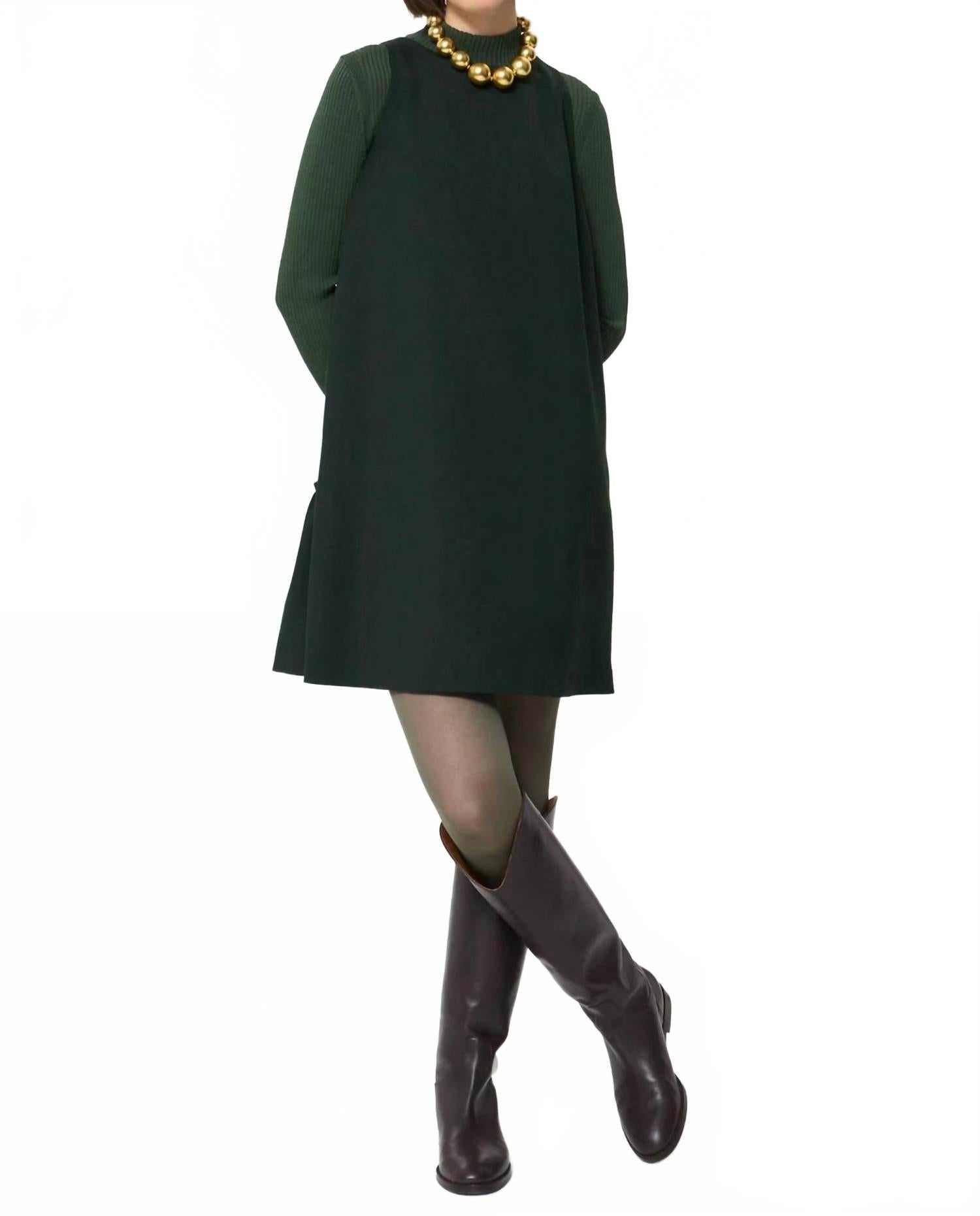 Rosabel Sleeveless Dress In Green