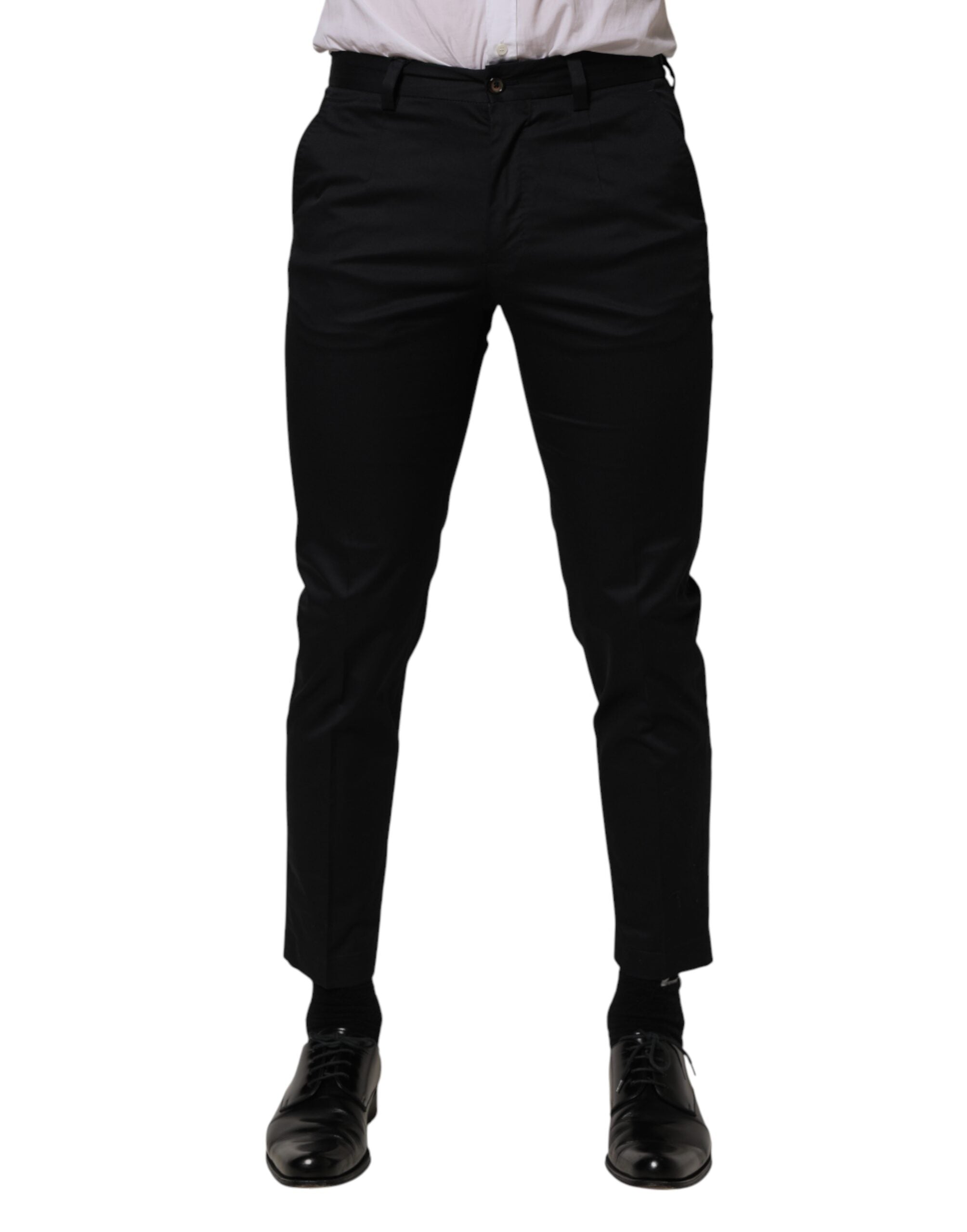Cotton Dress Trousers — Navy