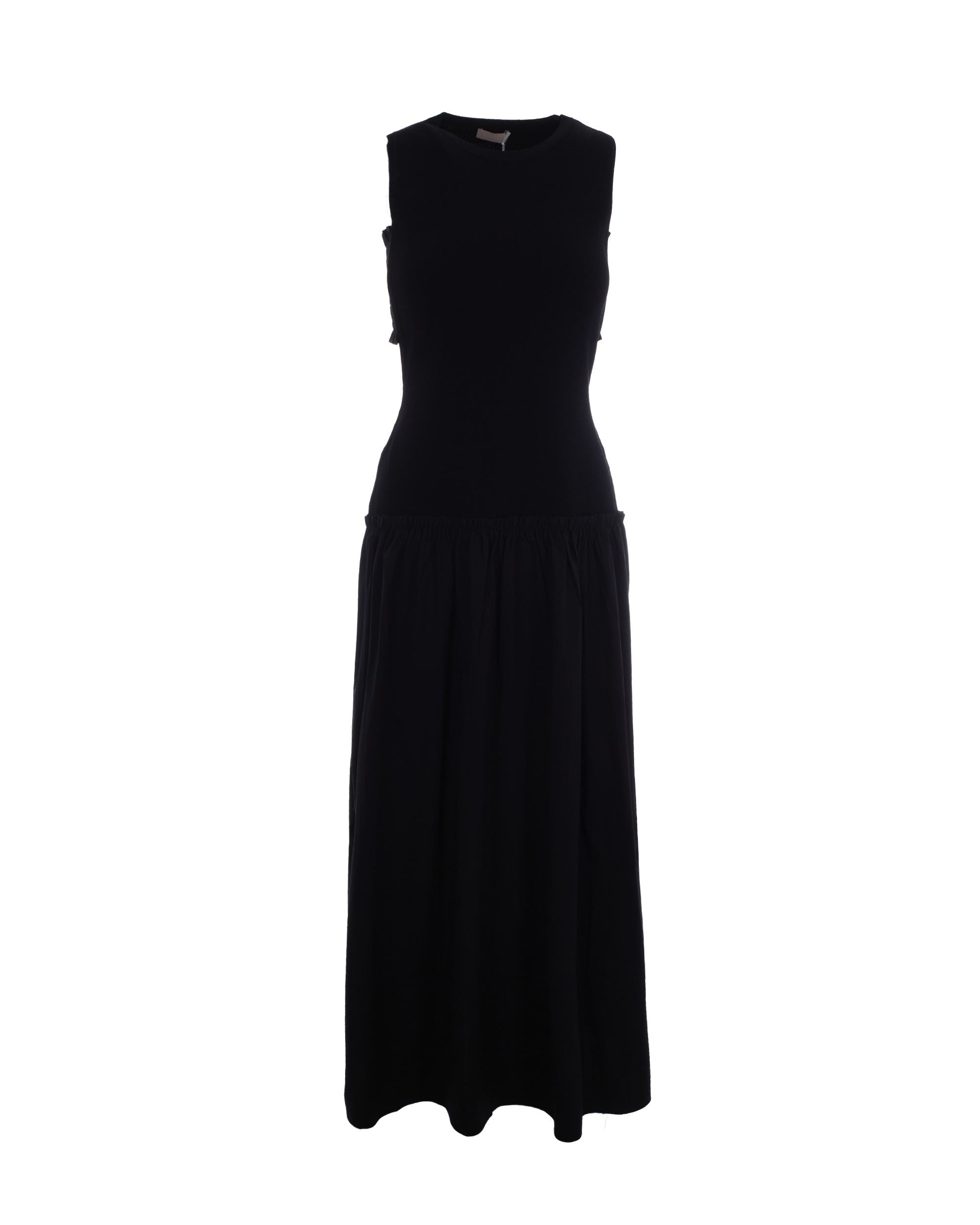 Side Cut-Out Jersey Dress — Black