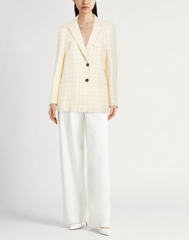 Woman Blazer Cream Size 6 Virgin Wool