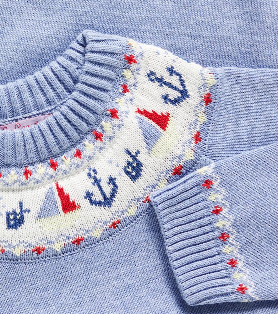 La Coqueta Maritimo intarsia cotton sweater