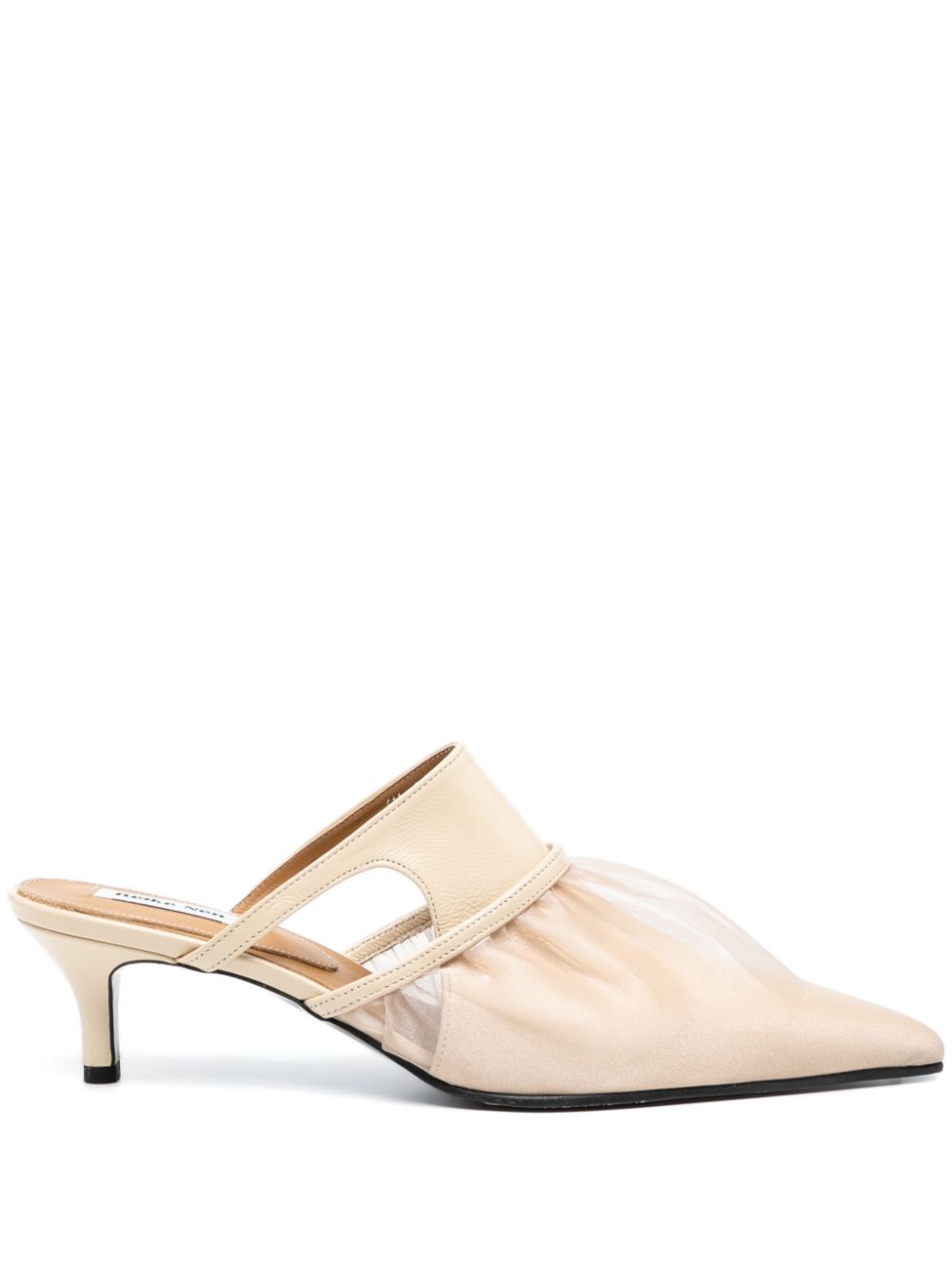 Boe 60mm leather mules - Neutrals