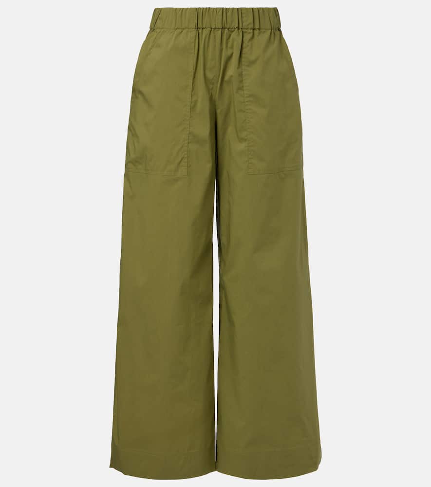 Arden cotton-blend wide-leg pants