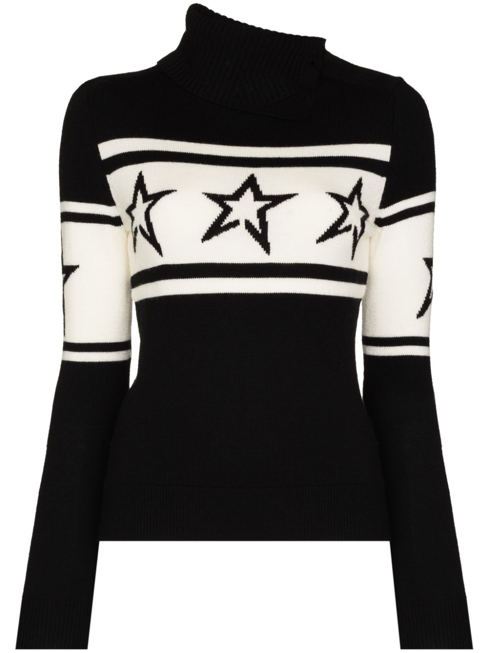 Chopper roll-neck ski jumper - Black