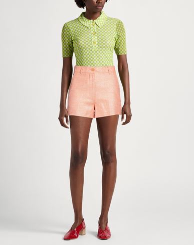 Forte_forte Woman Shorts & Bermuda Shorts Orange Size 0 Cotton, Polyester, Metallic Polyester