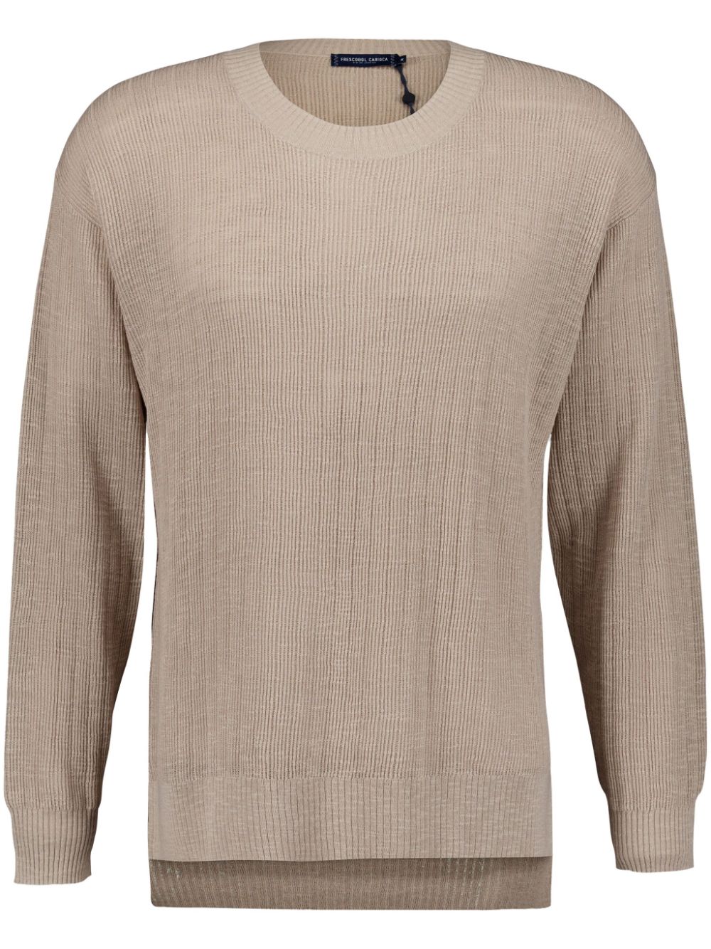 Ribbed crew-neck jumper - Neutrals