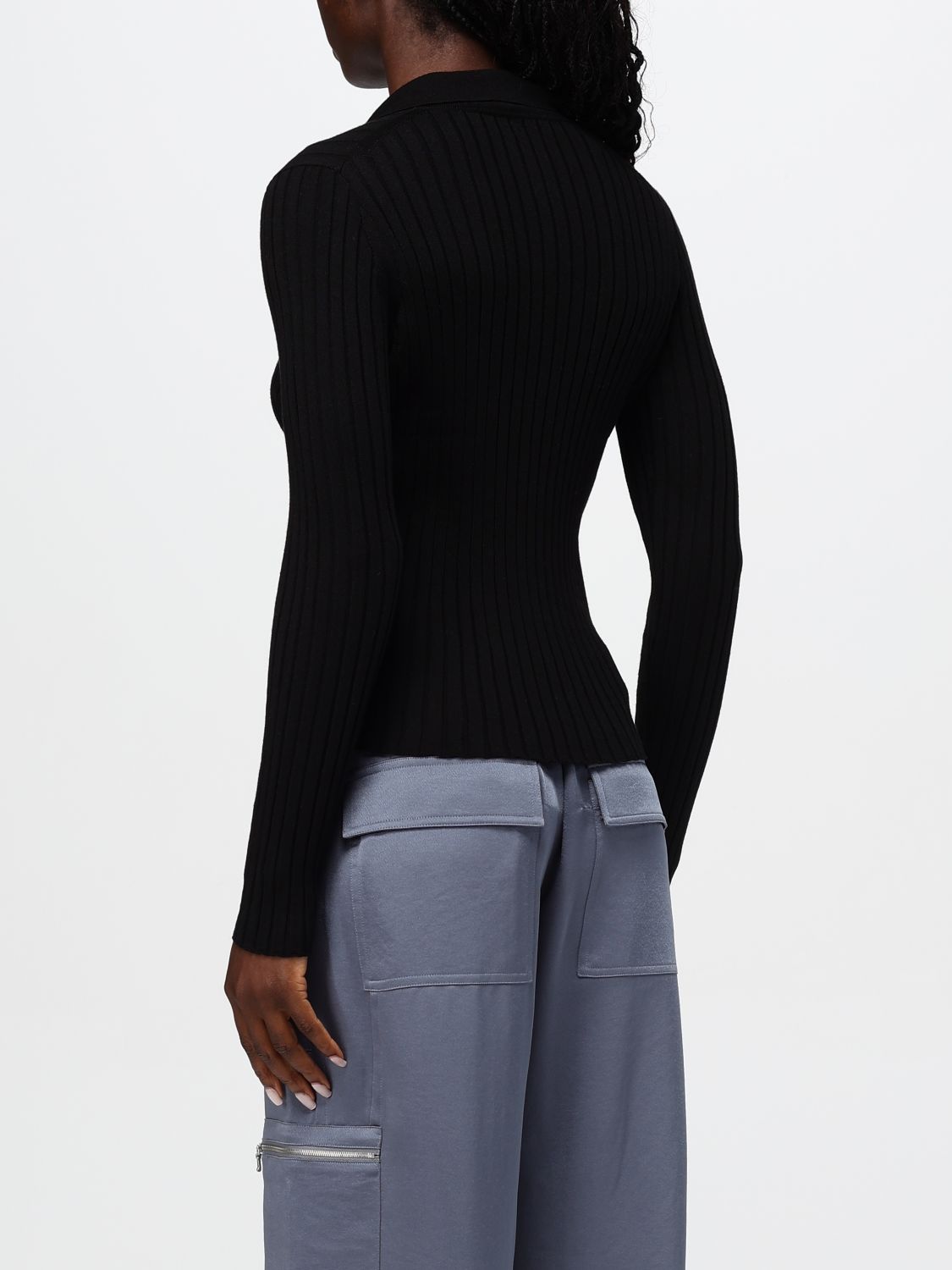 Ribbed Polo Top