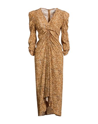 Woman Maxi dress Marigold Size 4 Silk, Elastane