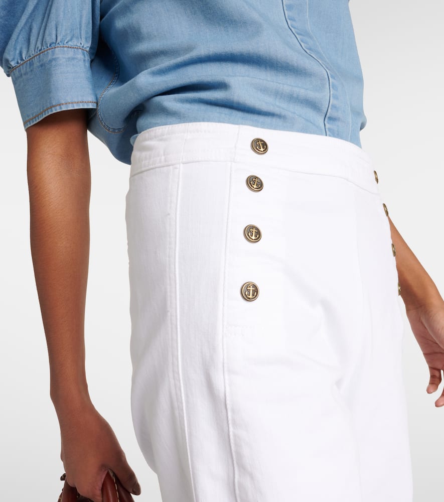 High-rise wide-leg pants