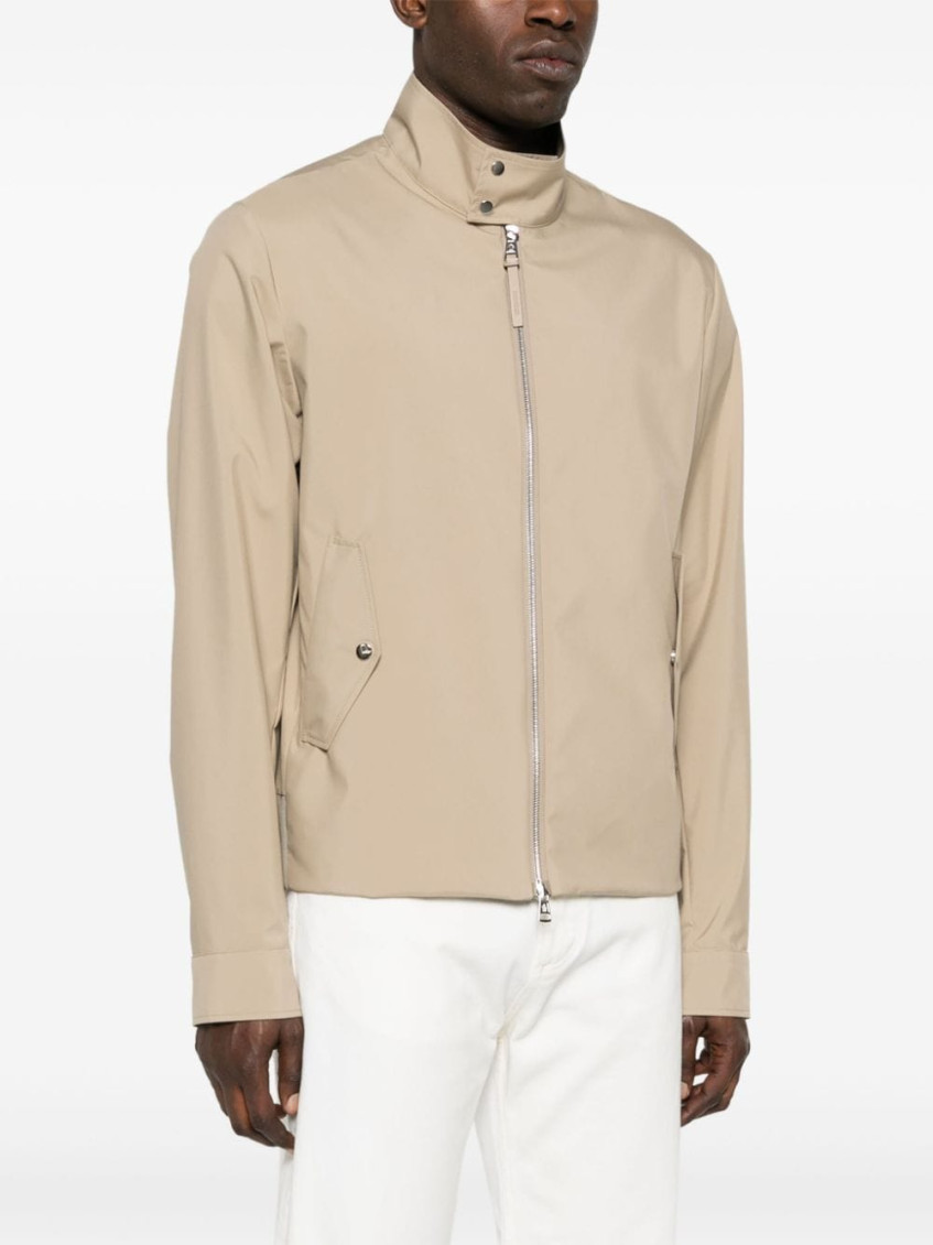 Beige Logo Patch Jacket
