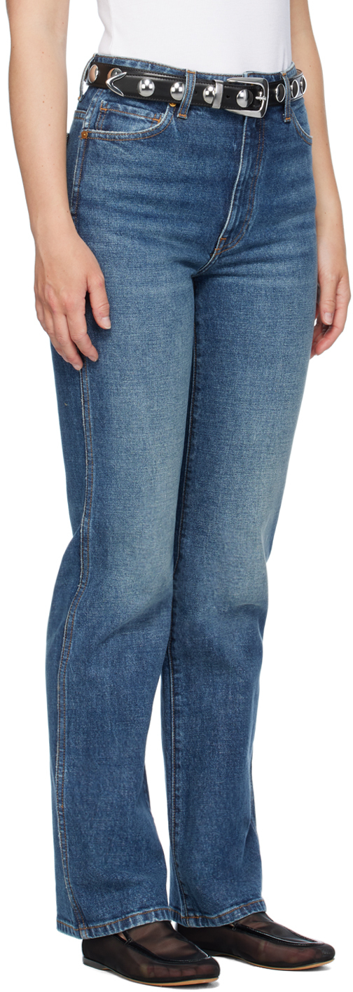 KHAITE Blue 'The Danielle' Stretch Jeans