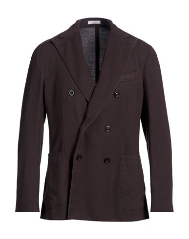 Man Blazer Dark brown Size 38 Virgin Wool