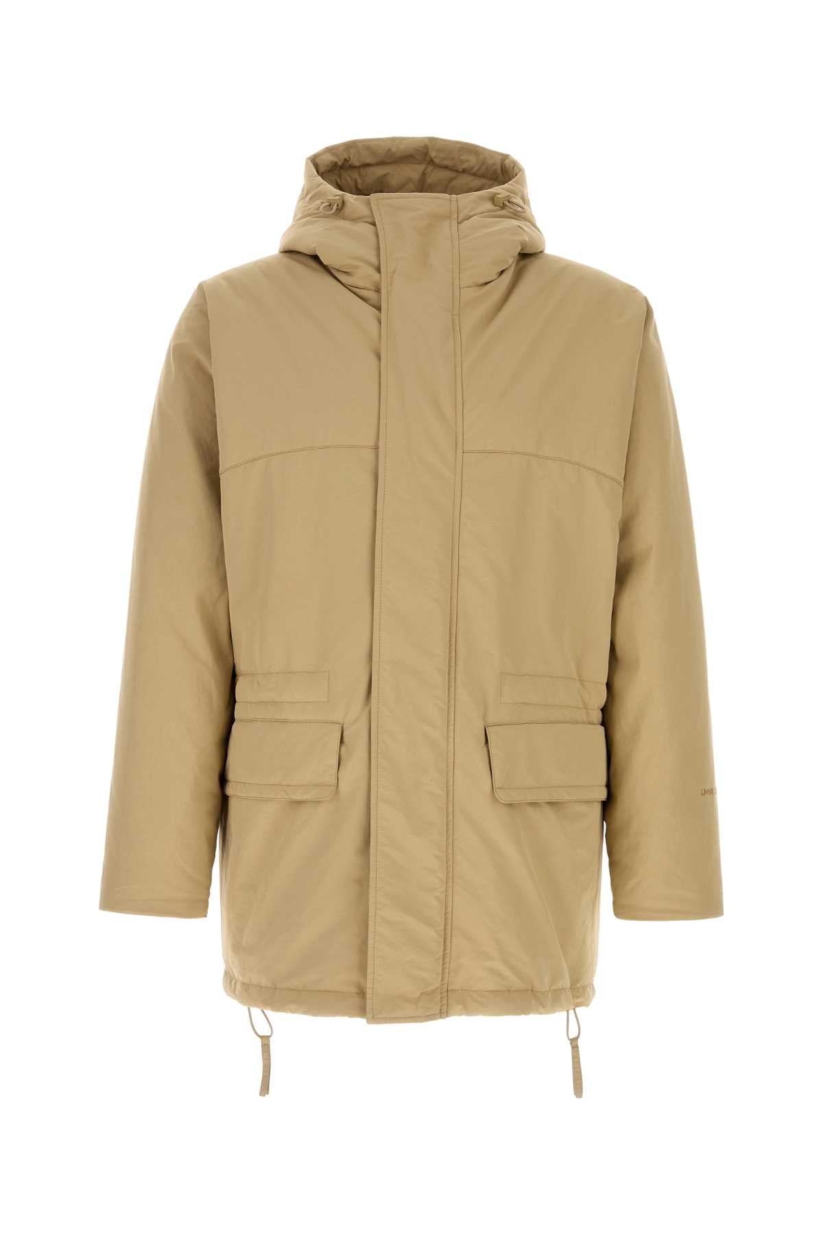 Padded Technical Down Jacket — Beige