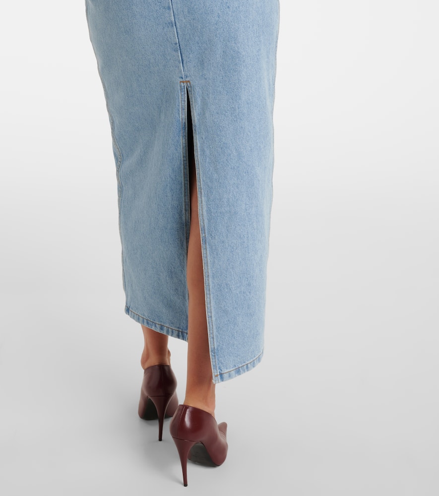 Denim midi dress