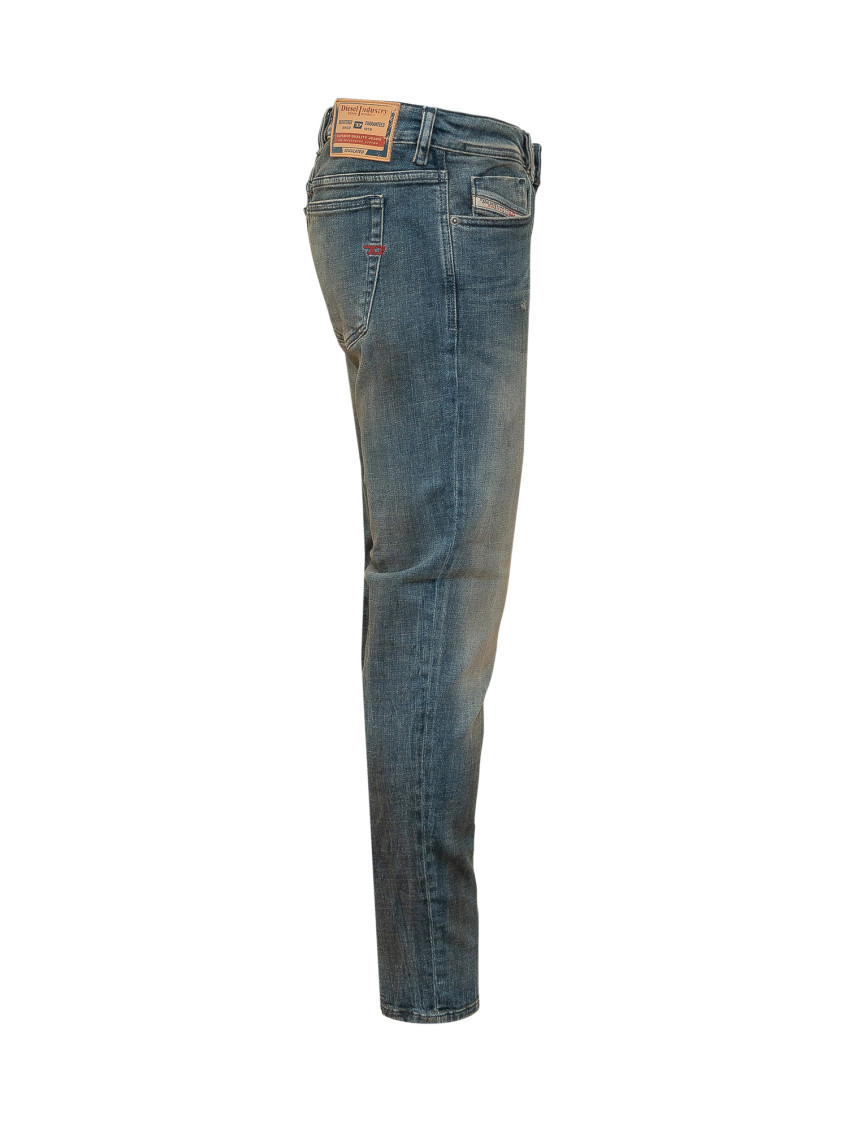 Blue Slim Mid Rise Jeans