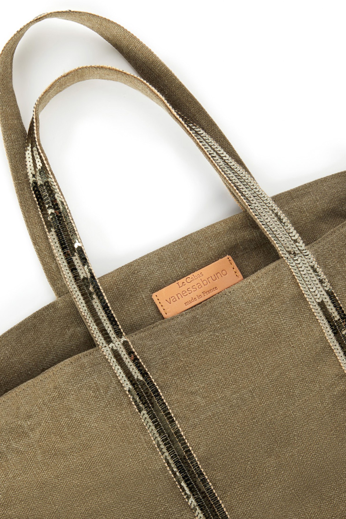 Linen and Sequins L Cabas Tote