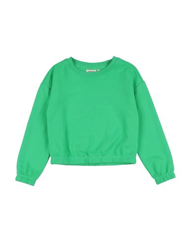Kid Girl Sweatshirt Green Size 11 Cotton, Polyester